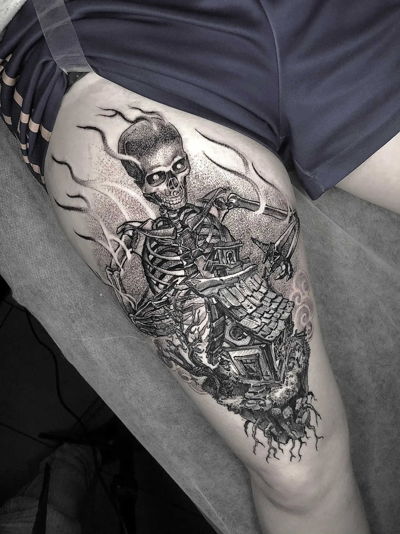 rose and skeleton tattoo arm｜TikTok Search